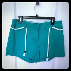 British Khaki Shorts with Rope Belt. Size 8.